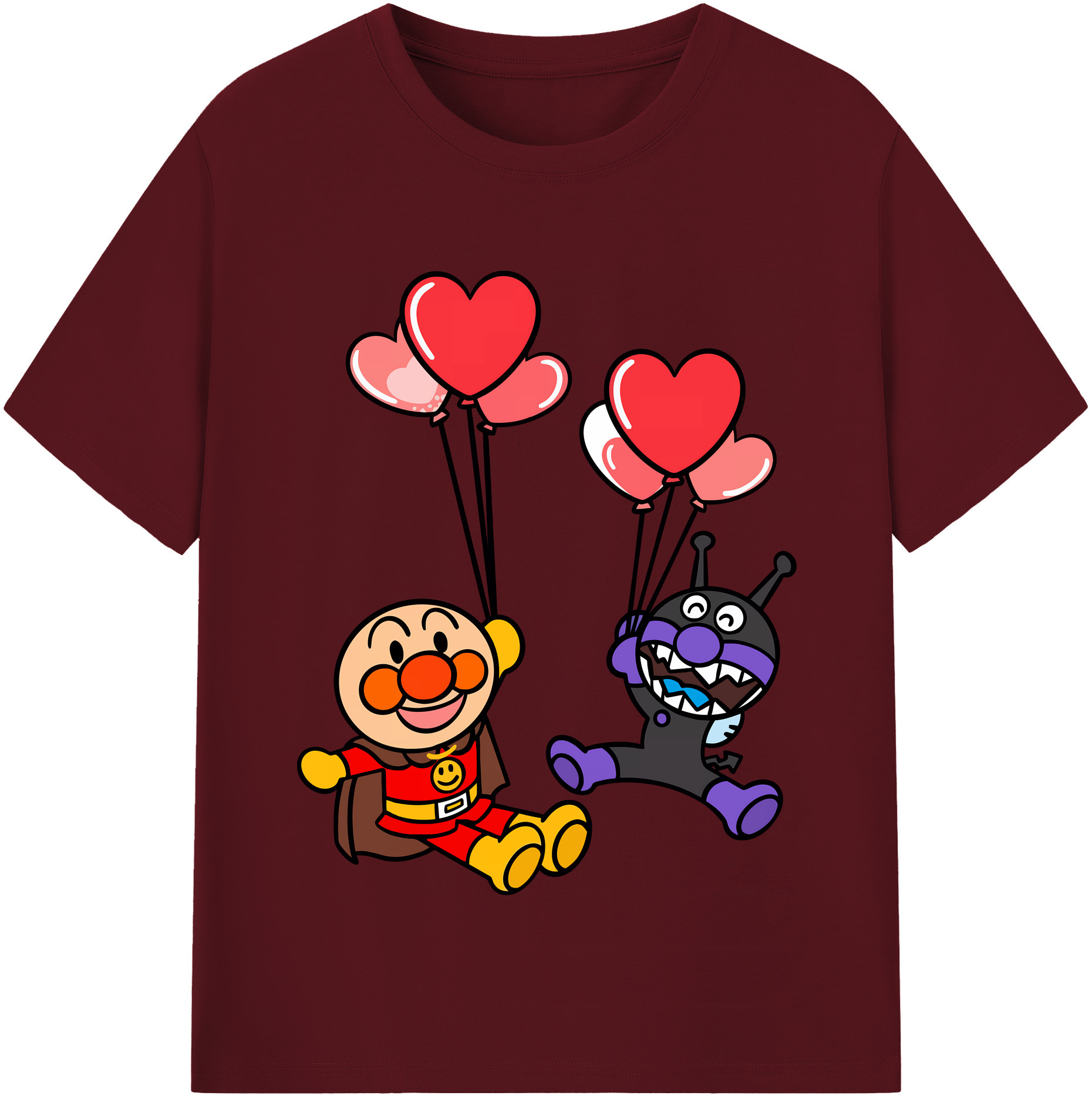 （画像用） アンパンマン Anpanman 綿100％半袖Tシャツ（フロントプリント）